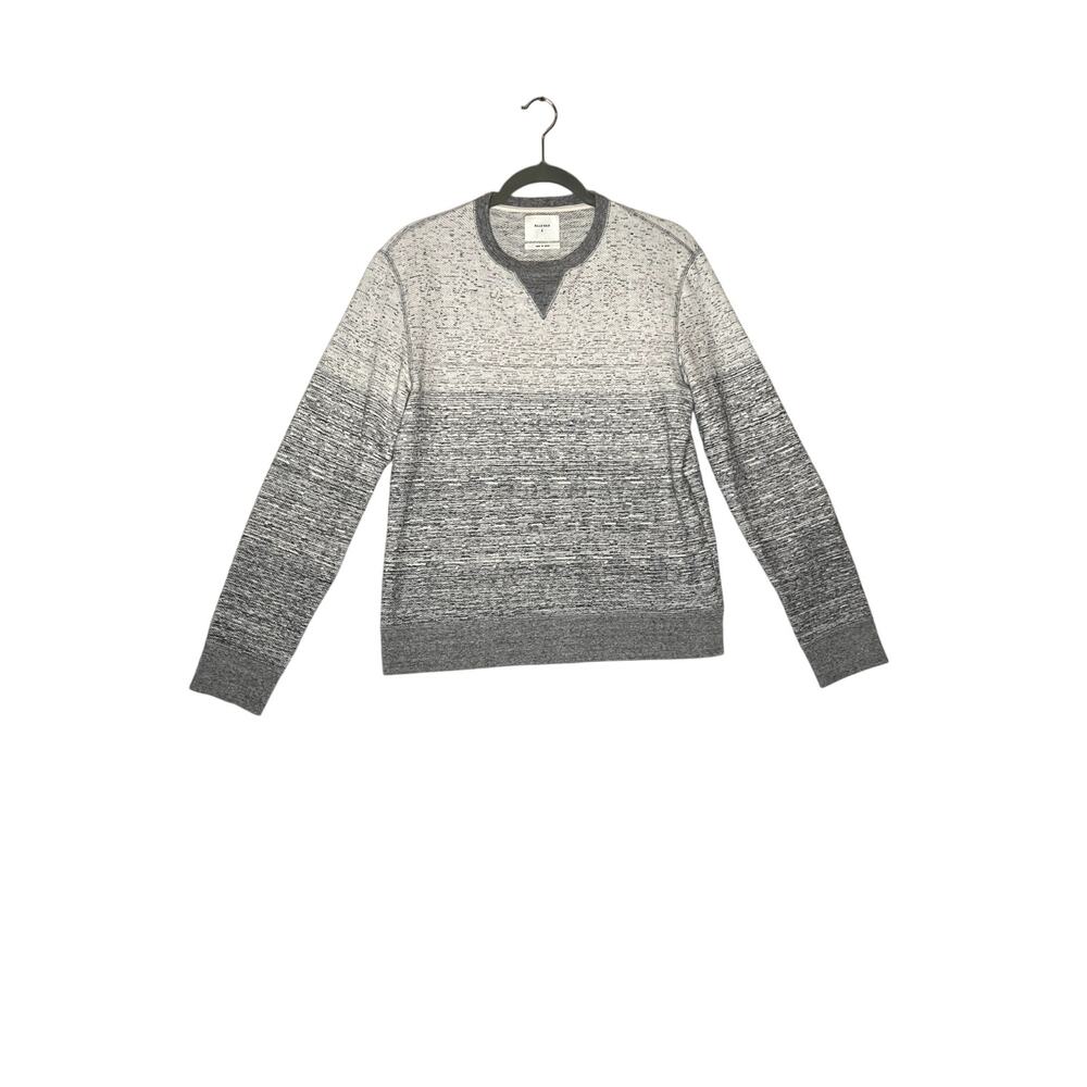 Billy Reid size S sweatshirt crew neck pullover gray/white mottled comfycore